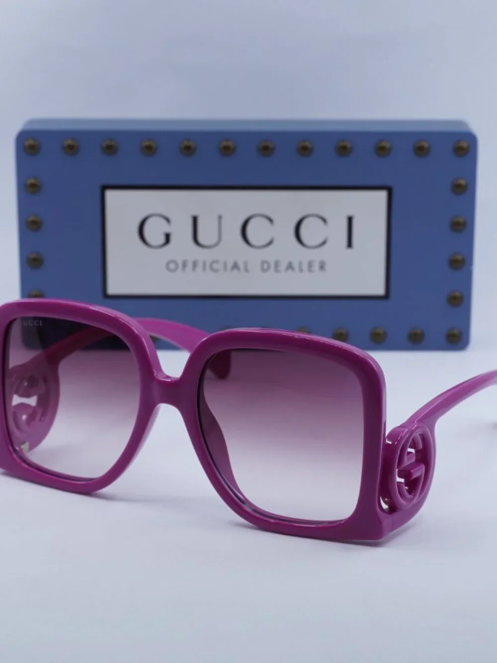 Gucci GG1326S 004 Square Sunglasses – Fuchsia\Violet Gradient